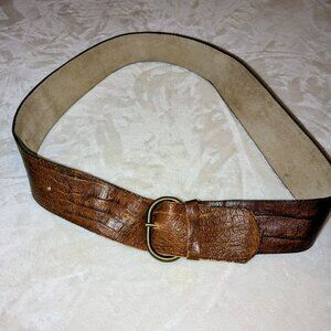 Women brown leather belt